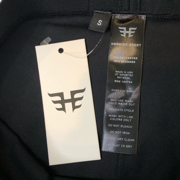 Heroine Sport Black Mesh Leggings Workout Small - Picture 5 of 10